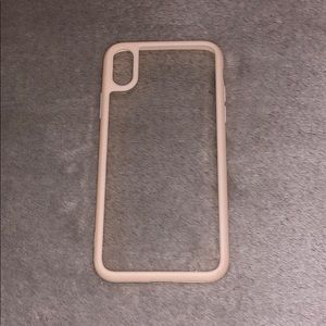 iphone X plastic light pink case